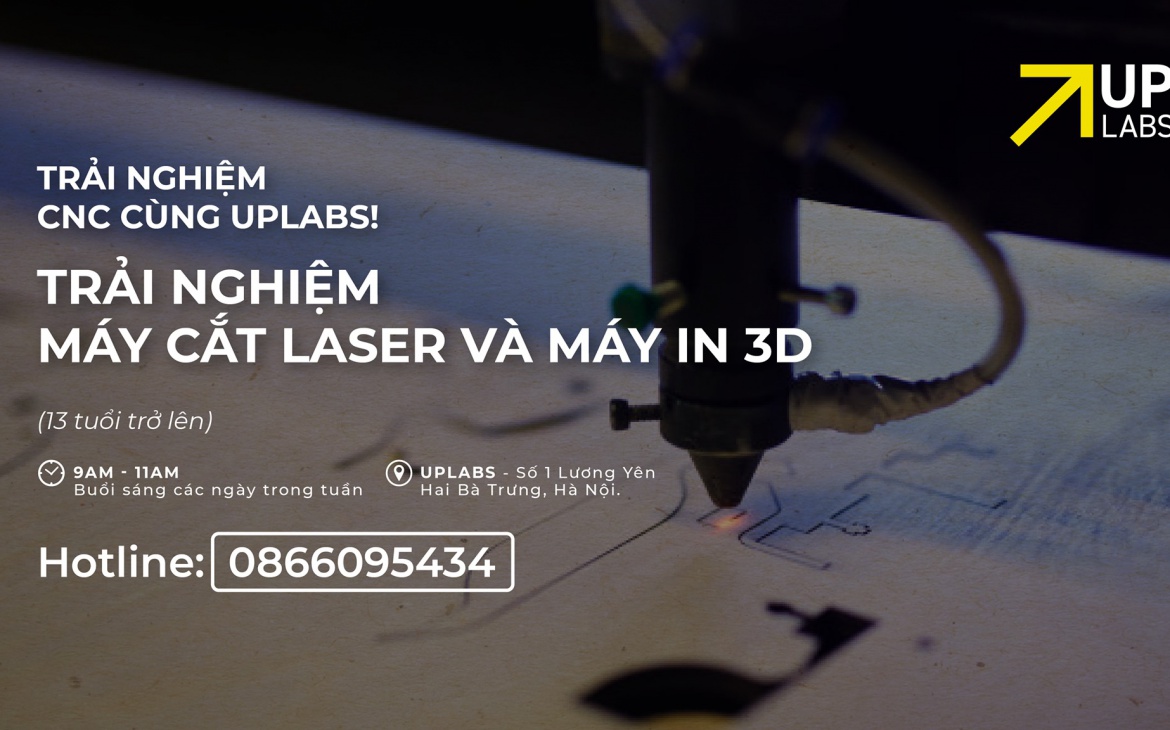 Free course: Laser Cutter & 3D Printer at UpLabs